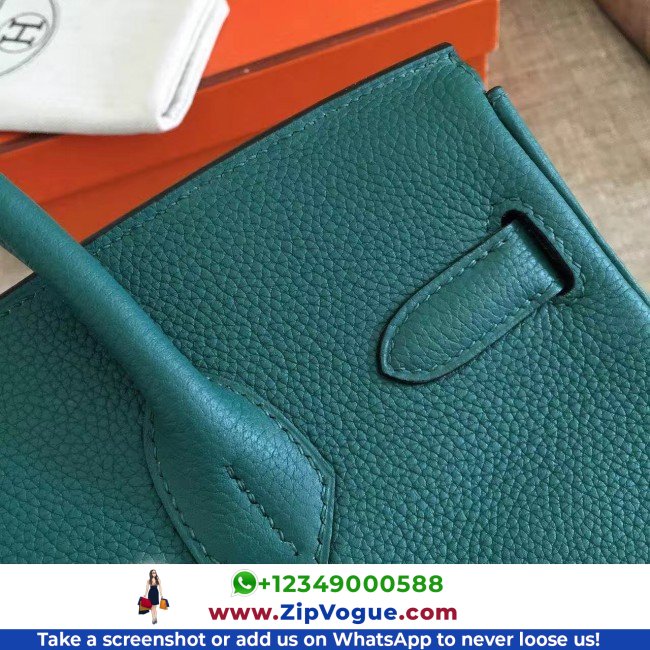 Hermes Malachite Clemence Birkin 35cm Lushentic AAAAA Grade Replica - Image 7