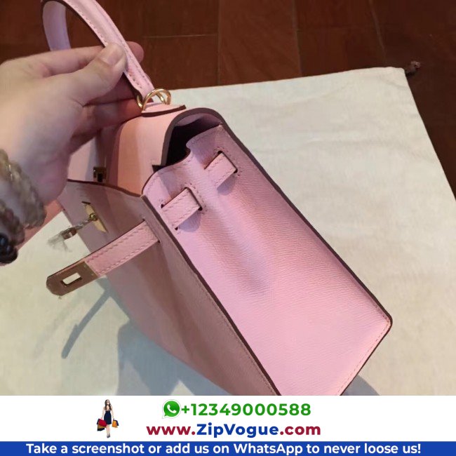 Hermes Pink Epsom Kelly 25cm Sellier Lushentic AAAAA Grade Replica - Image 6