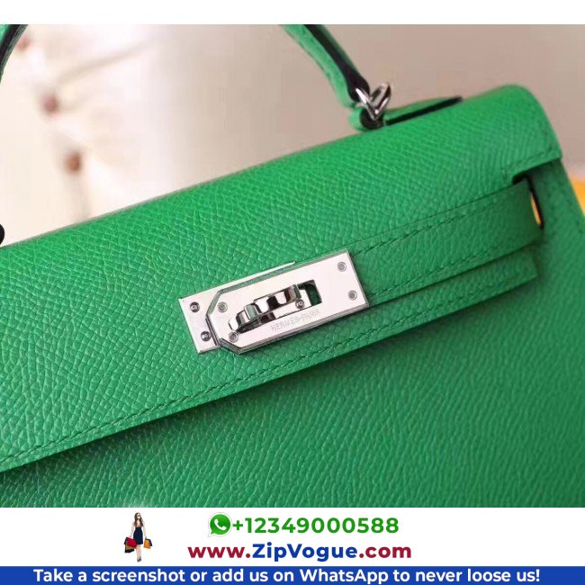 Hermes Bamboo Epsom Kelly Mini II 20cm Lushentic AAAAA Grade Replica - Image 3
