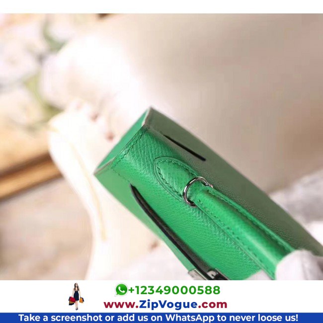 Hermes Bamboo Epsom Kelly Mini II 20cm Lushentic AAAAA Grade Replica - Image 4