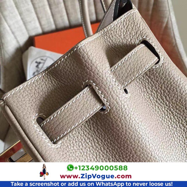 Hermes Grey Clemence Birkin 30cm Lushentic AAAAA Grade Replica - Image 4