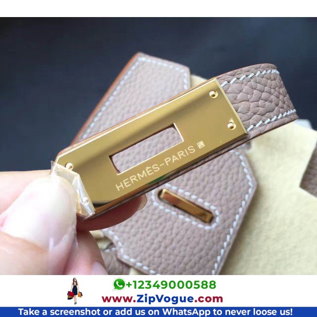 Hermes Grey Clemence Birkin 30cm Lushentic AAAAA Grade Replica - Image 5