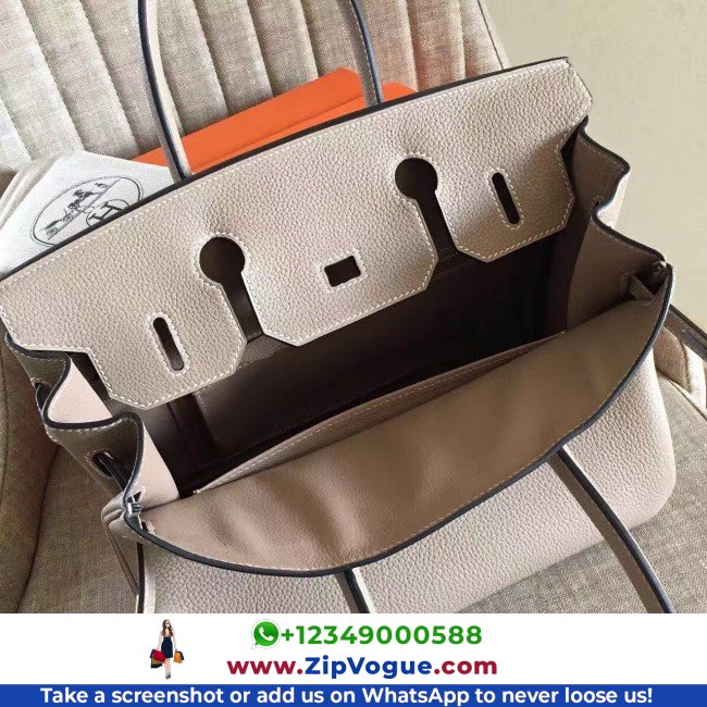 Hermes Grey Clemence Birkin 30cm Lushentic AAAAA Grade Replica - Image 2