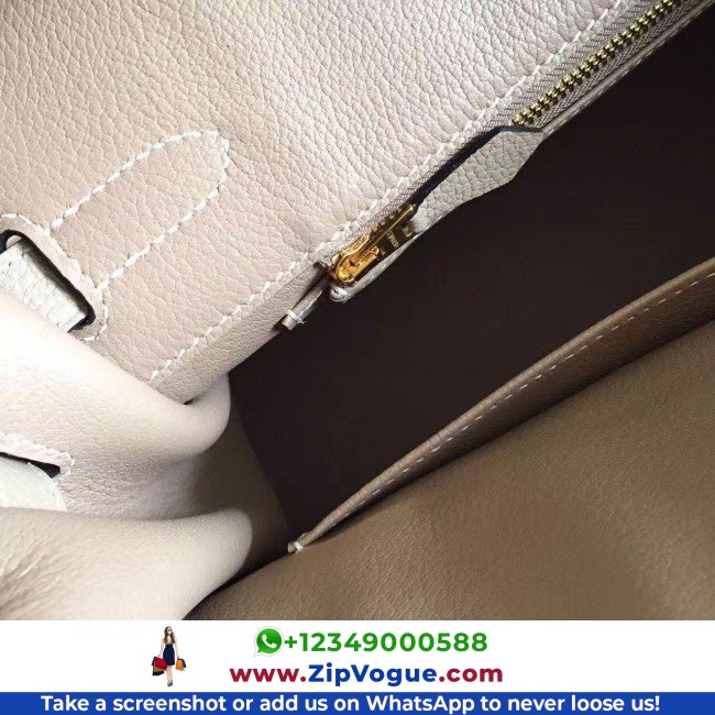 Hermes Grey Clemence Birkin 30cm Lushentic AAAAA Grade Replica - Image 9