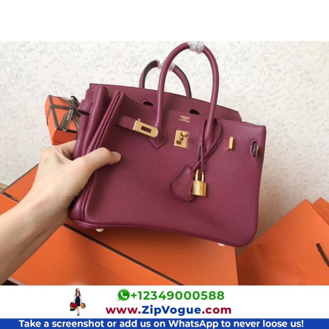 Hermes Ruby Clemence Birkin 25cm Lushentic Grade Replica - Image 7