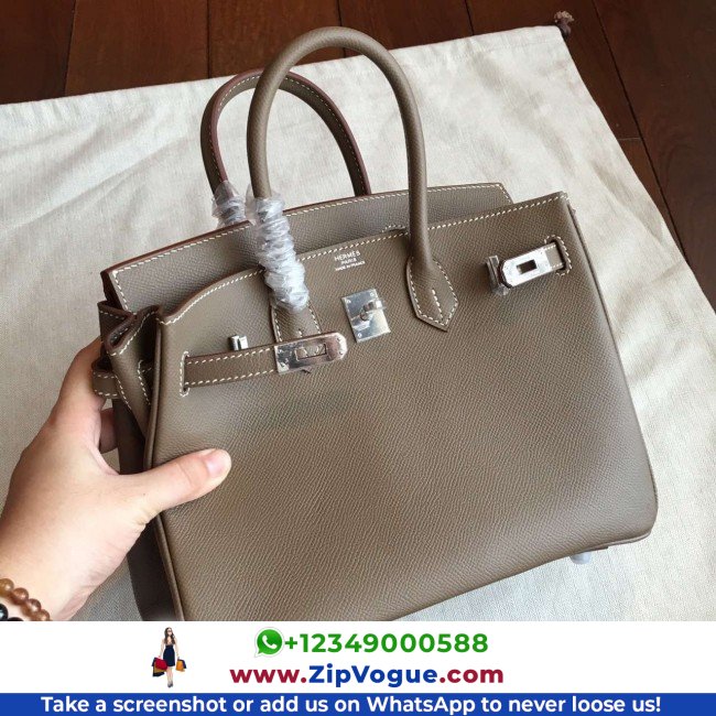 Hermes Etoupe Epsom Birkin 25cm Lushentic AAAAA Grade Replica - Image 2