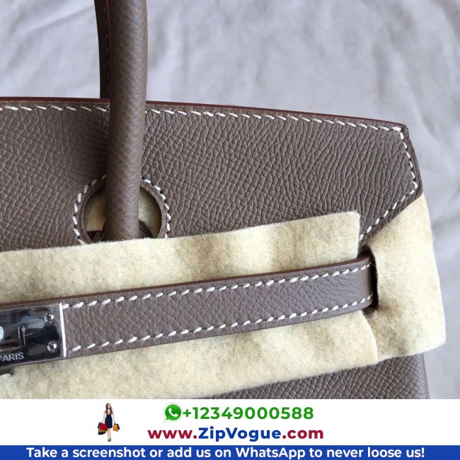 Hermes Etoupe Epsom Birkin 25cm Lushentic AAAAA Grade Replica - Image 8