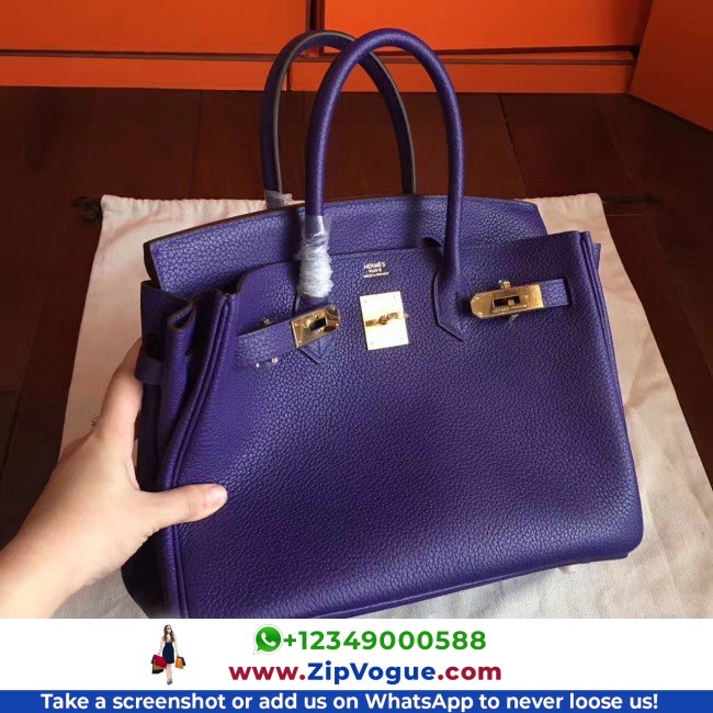 Hermes Iris Clemence Birkin 30cm Lushentic AAAAA Grade Replica - Image 3