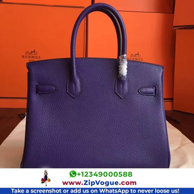 Hermes Iris Clemence Birkin 30cm Lushentic AAAAA Grade Replica - Image 6