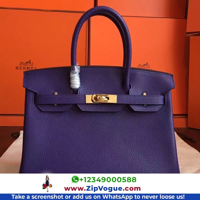 Hermes Iris Clemence Birkin 30cm Lushentic AAAAA Grade Replica