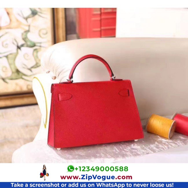 Hermes Red Epsom Kelly Mini II 20cm Lushentic AAAAA Grade Replica - Image 2