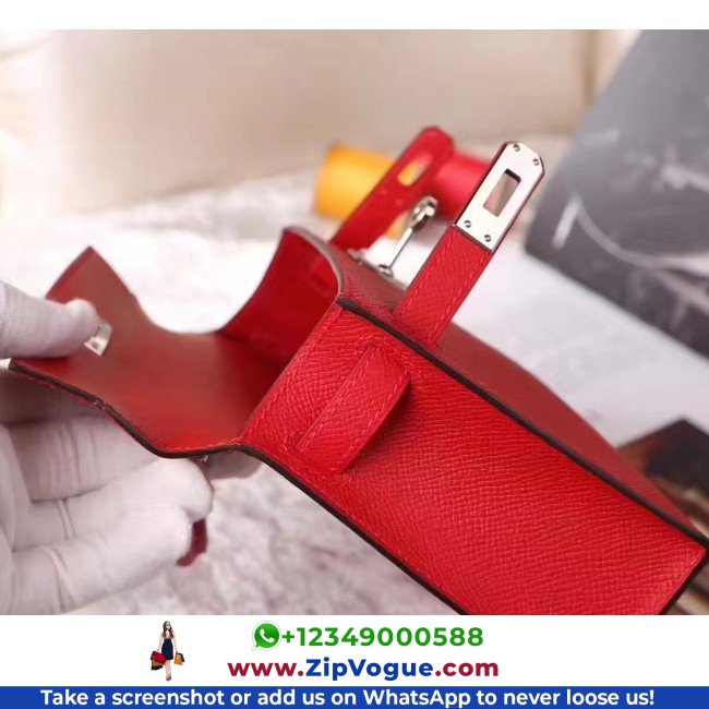 Hermes Red Epsom Kelly Mini II 20cm Lushentic AAAAA Grade Replica - Image 4