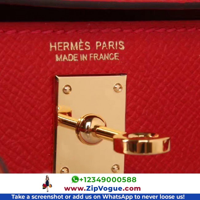 Hermes Red Epsom Kelly Mini II 20cm Lushentic AAAAA Grade Replica - Image 6