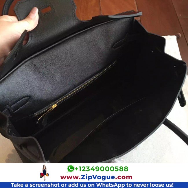 Hermes Black Swift Birkin 35cm Lushentic AAAAA Grade Replica - Image 5