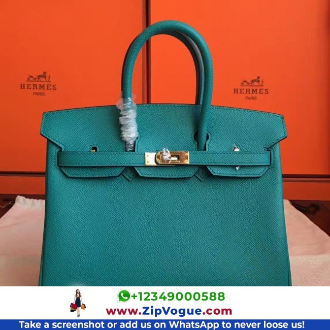 Hermes Blue Paon Epsom Birkin 25cm Lushentic AAAAA Grade Replica
