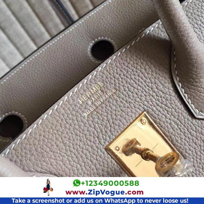 Hermes Grey Clemence Birkin 35cm Lushentic AAAAA Grade Replica - Image 3