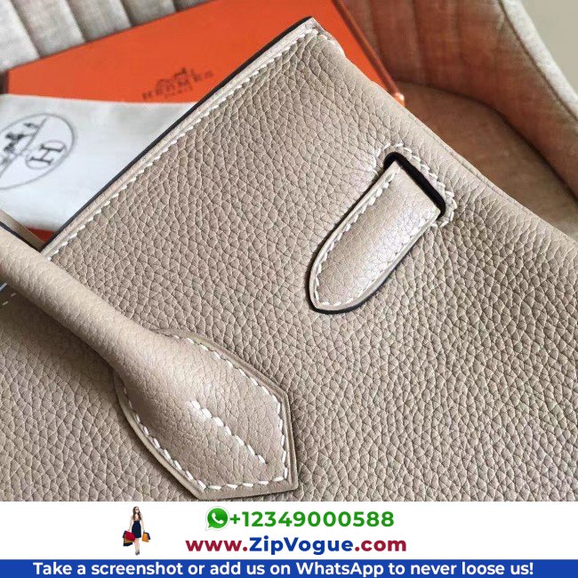 Hermes Grey Clemence Birkin 35cm Lushentic AAAAA Grade Replica - Image 5