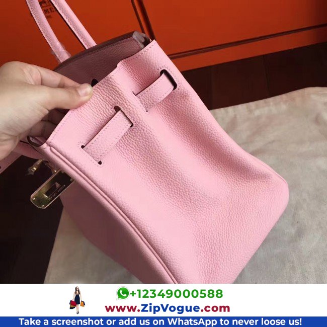 Hermes Pink Clemence Birkin 40cm Lushentic AAAAA Grade Replica - Image 3