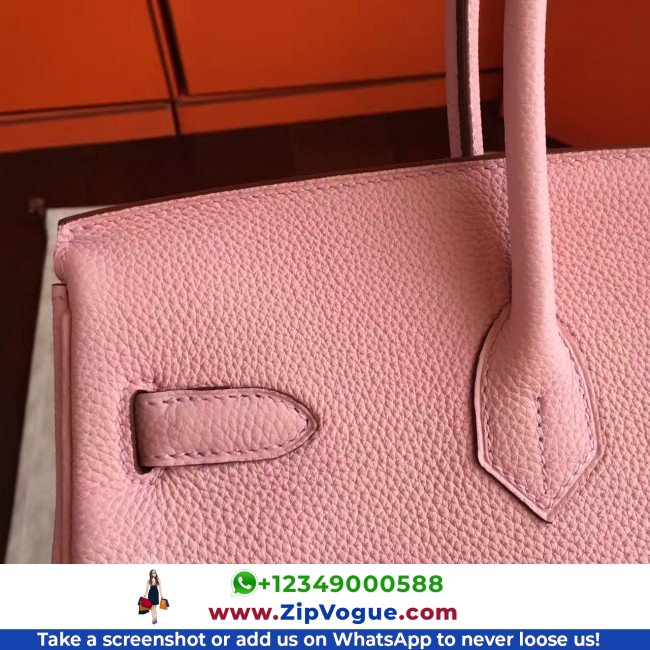 Hermes Pink Clemence Birkin 40cm Lushentic AAAAA Grade Replica - Image 4