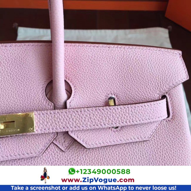 Hermes Pink Clemence Birkin 40cm Lushentic AAAAA Grade Replica - Image 5