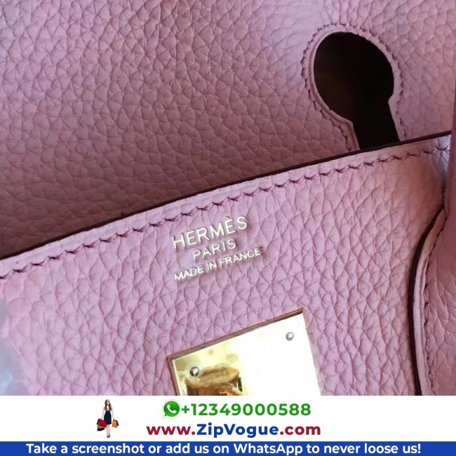 Hermes Pink Clemence Birkin 40cm Lushentic AAAAA Grade Replica - Image 6