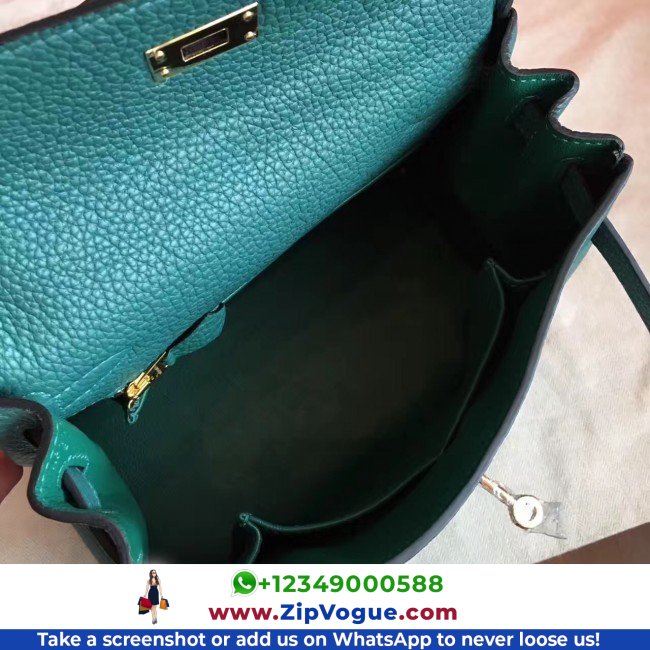 Hermes Malachite Clemence Kelly 25cm Retourne Lushentic AAAAA Grade Replica - Image 2