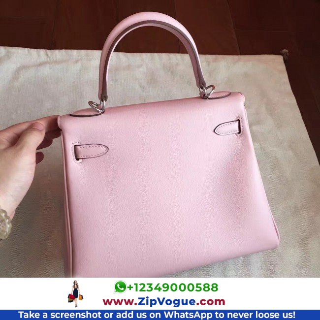 Hermes Rose Dragee Swift Kelly 25cm Retourne Lushentic AAAAA Grade Replica - Image 2
