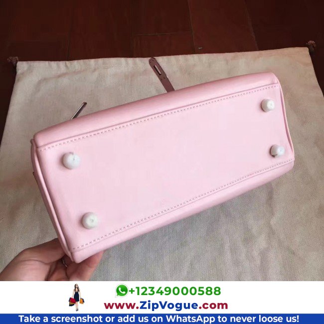 Hermes Rose Dragee Swift Kelly 25cm Retourne Lushentic AAAAA Grade Replica - Image 3