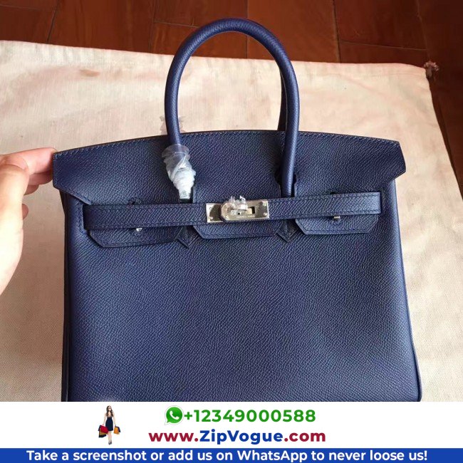 Hermes Sapphire Epsom Birkin 25cm Lushentic Grade Replica - Image 3