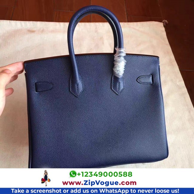 Hermes Sapphire Epsom Birkin 25cm Lushentic Grade Replica - Image 4
