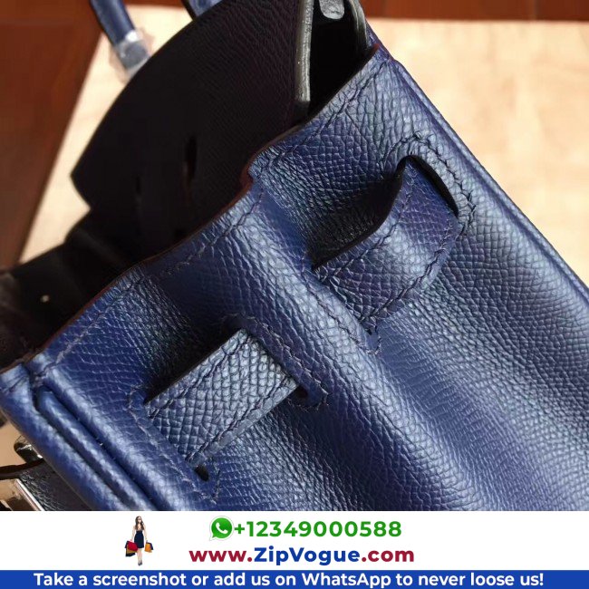 Hermes Sapphire Epsom Birkin 25cm Lushentic Grade Replica - Image 7