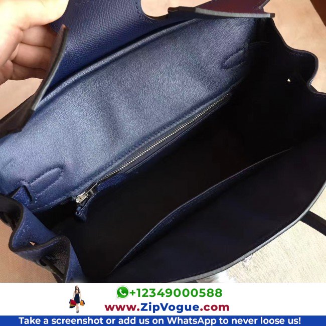 Hermes Sapphire Epsom Birkin 25cm Lushentic Grade Replica - Image 8