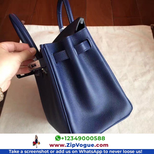 Hermes Sapphire Epsom Birkin 25cm Lushentic Grade Replica - Image 9