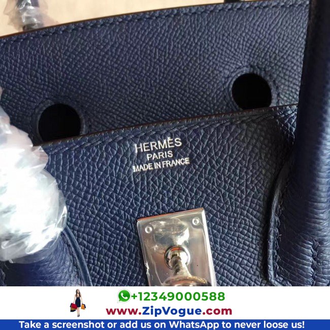 Hermes Sapphire Epsom Birkin 25cm Lushentic Grade Replica - Image 2