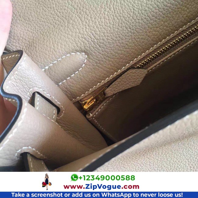 Hermes Grey Clemence Kelly Retourne 28cm Lushentic AAAAA Grade Replica - Image 7