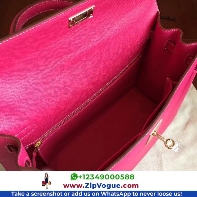 Hermes Rose Tyrien Epsom Kelly 32cm Sellier Lushentic AAAAA Grade Replica - Image 2