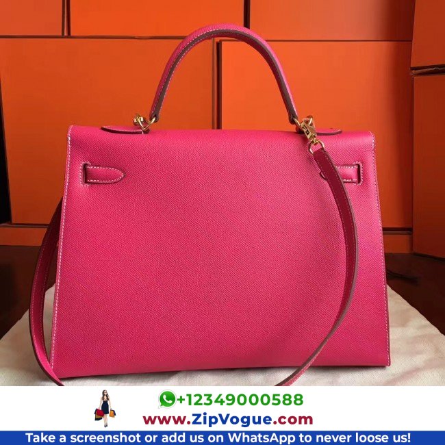 Hermes Rose Tyrien Epsom Kelly 32cm Sellier Lushentic AAAAA Grade Replica - Image 4