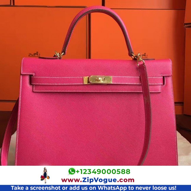 Hermes Rose Tyrien Epsom Kelly 32cm Sellier Lushentic AAAAA Grade Replica