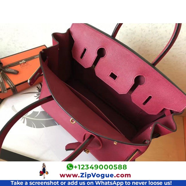 Hermes Ruby Epsom Birkin 30cm Lushentic AAAAA Grade Replica - Image 4