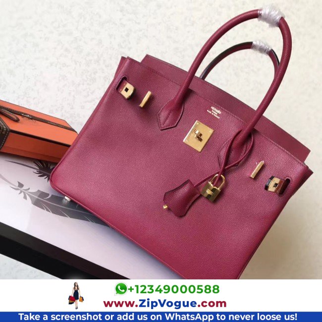 Hermes Ruby Epsom Birkin 30cm Lushentic AAAAA Grade Replica - Image 5