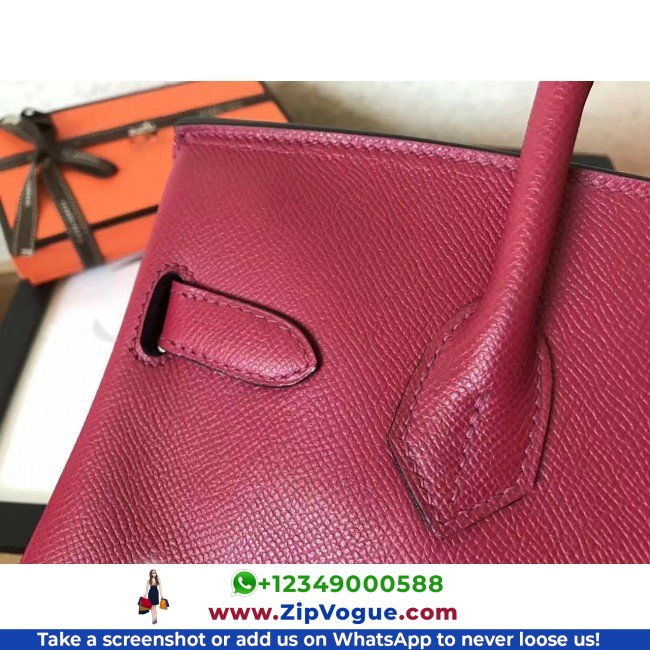 Hermes Ruby Epsom Birkin 30cm Lushentic AAAAA Grade Replica - Image 7