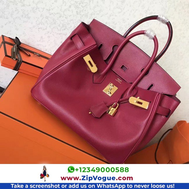 Hermes Ruby Epsom Birkin 30cm Lushentic AAAAA Grade Replica - Image 8