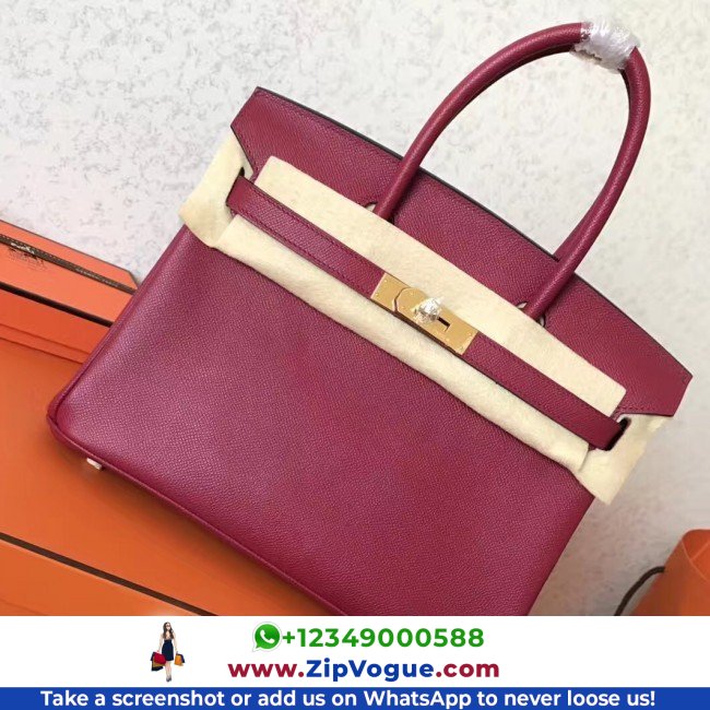 Hermes Ruby Epsom Birkin 30cm Lushentic AAAAA Grade Replica