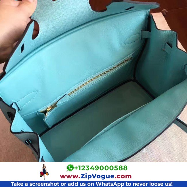 Hermes Blue Atoll Epsom Birkin 30cm Lushentic AAAAA Grade Replica - Image 7