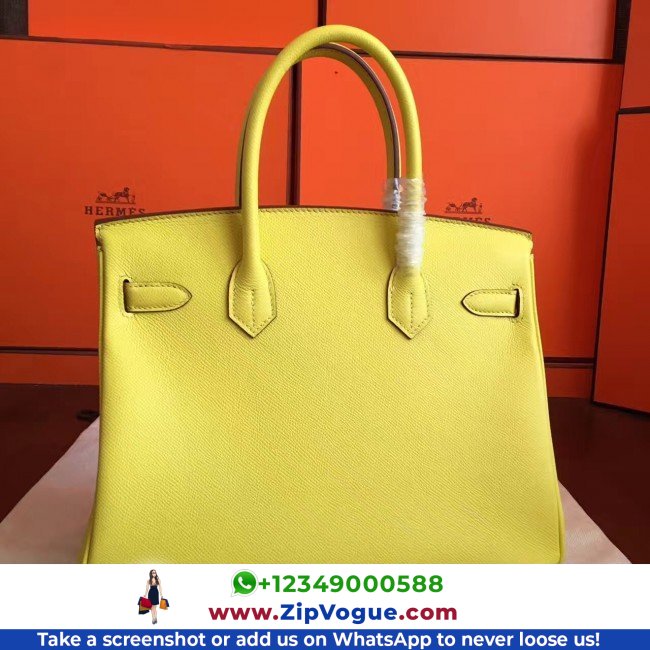 Hermes Jaune Epsom Birkin 35cm Lushentic AAAAA Grade Replica - Image 3