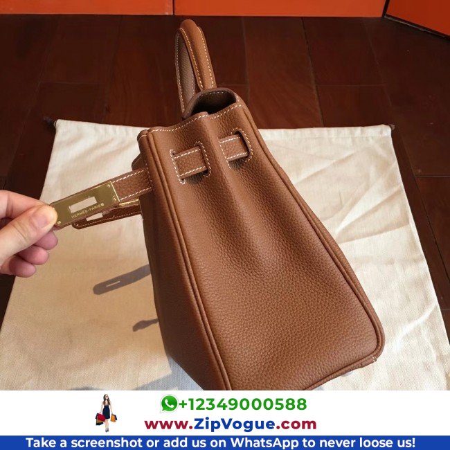 Hermes Gold Clemence Kelly Retourne 28cm Lushentic AAAAA Grade Replica - Image 3