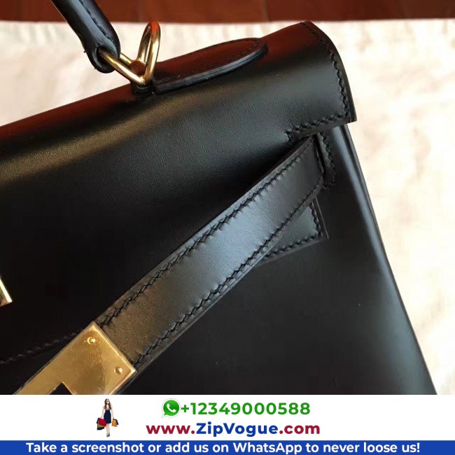 Hermes Black Box Kelly Retourne 32cm Lushentic AAAAA Grade Replica - Image 3