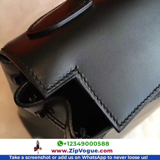 Hermes Black Box Kelly Retourne 32cm Lushentic AAAAA Grade Replica - Image 4