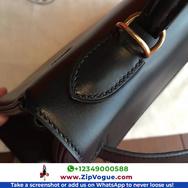 Hermes Black Box Kelly Retourne 32cm Lushentic AAAAA Grade Replica - Image 5