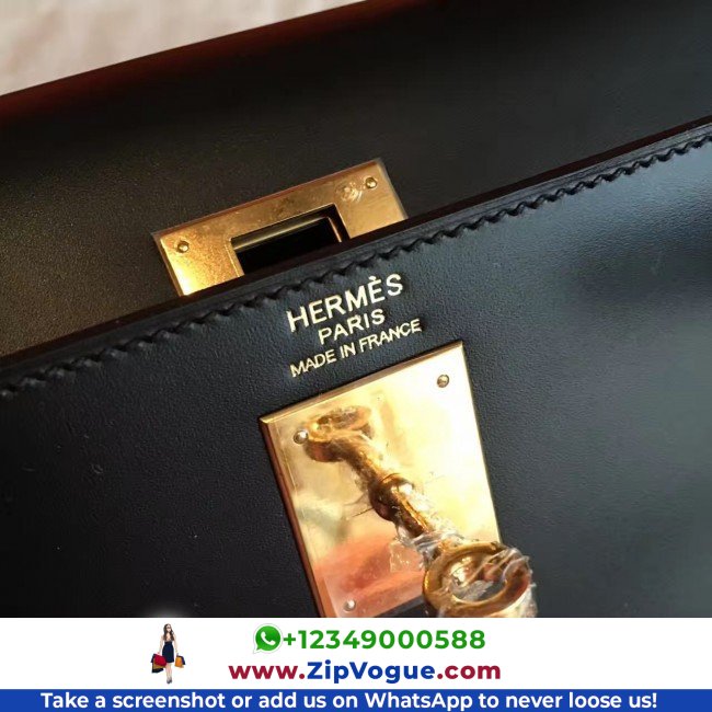 Hermes Black Box Kelly Retourne 32cm Lushentic AAAAA Grade Replica - Image 6